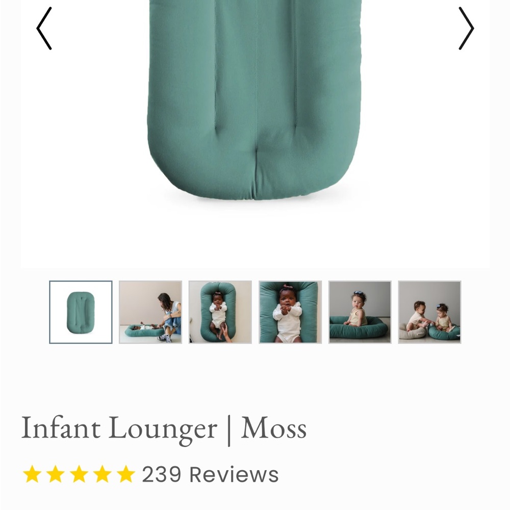 Infant Lounger in Moss Green